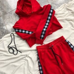 TIGER MIST RED STRETCHY TWO PIECE SET